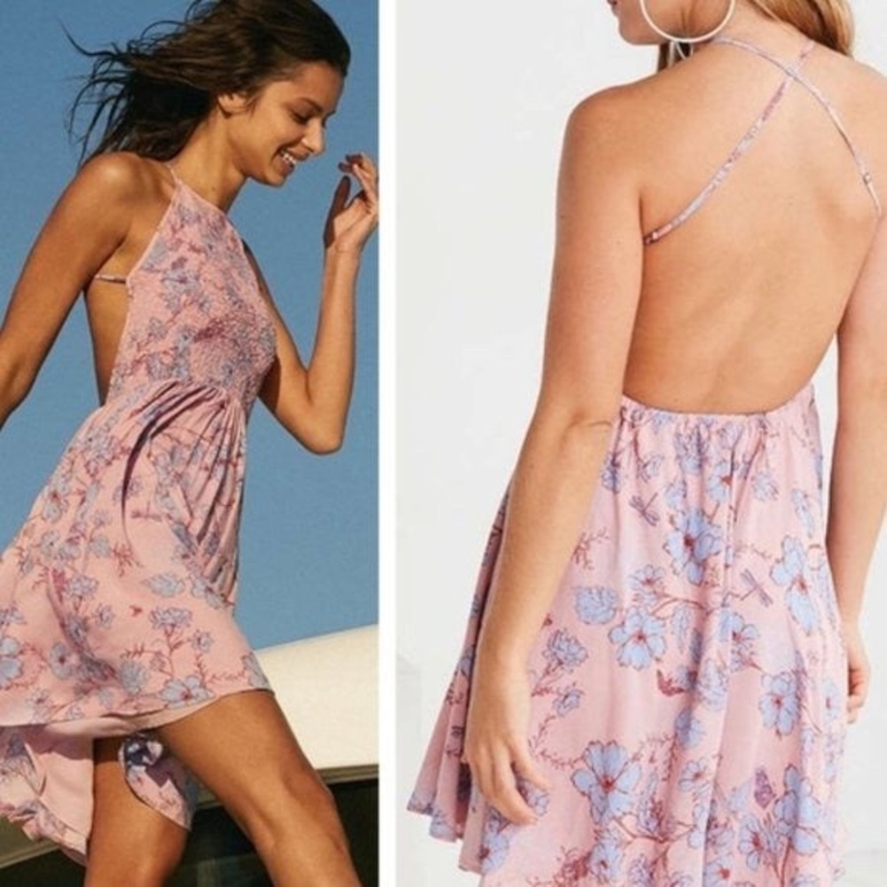UO Kimchi Blue strappy backless floral dress